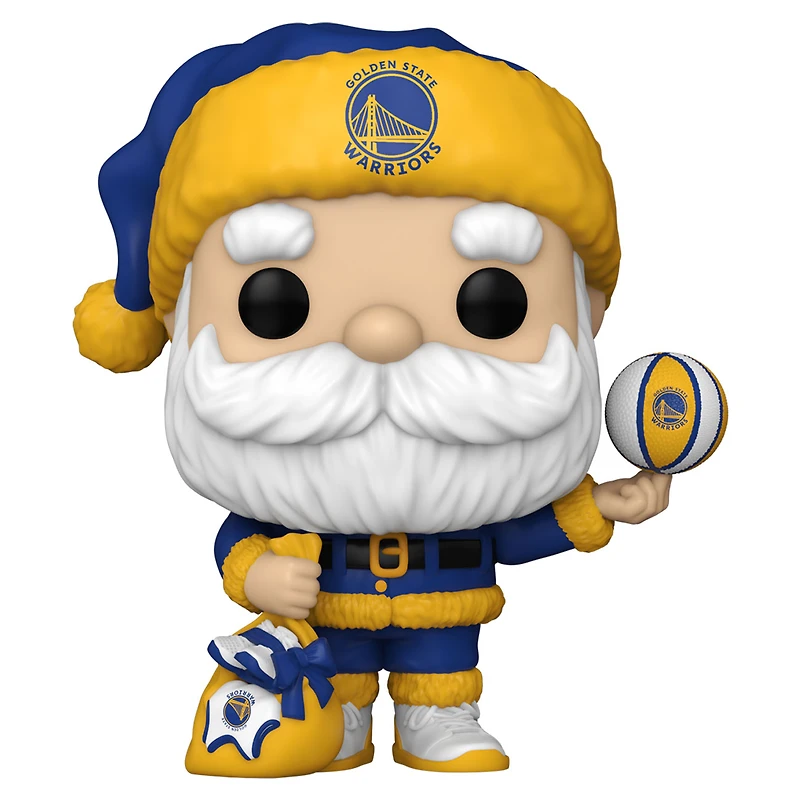 Figurine en vinyle exclusive Fanatics 2024 du Père Noël des Golden State Warriors Funko Pop!