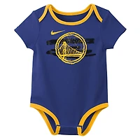 Infant Nike  Blue Golden State Warriors Courtside Premier 2-Pack Bodysuit Set