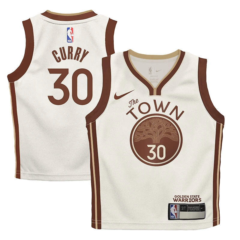 Infant Nike Stephen Curry Tan Golden State Warriors 2025/26 City Edition Swingman Jersey