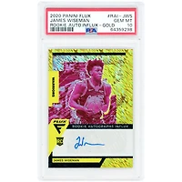 James Wiseman Golden State Warriors Autographed 2020-21 Panini Flux Gold Shimmer #RAI-JWS #5/10 PSA Authenticated 10 Rookie Card