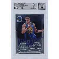 Carte de recrue Panini Brilliance #271 autographiée 2012-13 de Klay Thompson par les Golden State Warriors, Beckett Fanatics Witnessed Authenticated 9/10