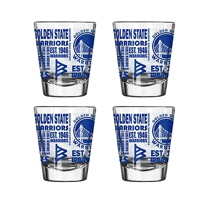 Logo Brands Golden State Warriors 4-Pack 2oz. Shot Glass Set