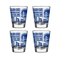 Logo Brands Golden State Warriors 4-Pack 2oz. Shot Glass Set