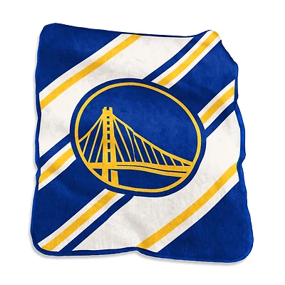 Couverture à rayures Raschel 50" x 60" avec logo Golden State Warriors