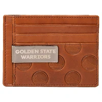 Lusso Brown Golden State Warriors Sanford Front Pocket Wallet with Money Clip
