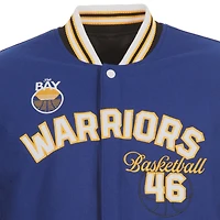 Veste réversible en laine entièrement zippée JH Design Royal Golden State Warriors pour homme