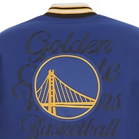 Veste réversible en laine entièrement zippée JH Design Royal Golden State Warriors pour homme