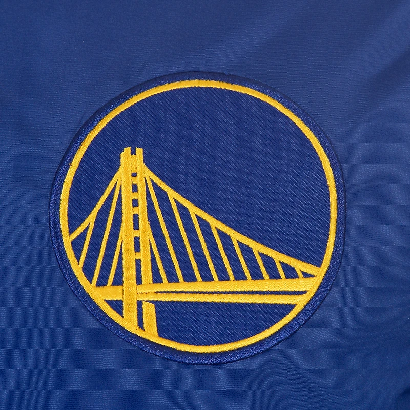 Veste réversible en laine entièrement zippée JH Design Royal Golden State Warriors pour homme