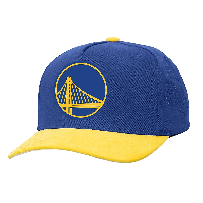 Casquette ajustable bleu/or Golden State Warriors May Flowers pour homme Mitchell & Ness