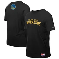 Men's New Era  Black Golden State Warriors Premium Wordmark T-Shirt