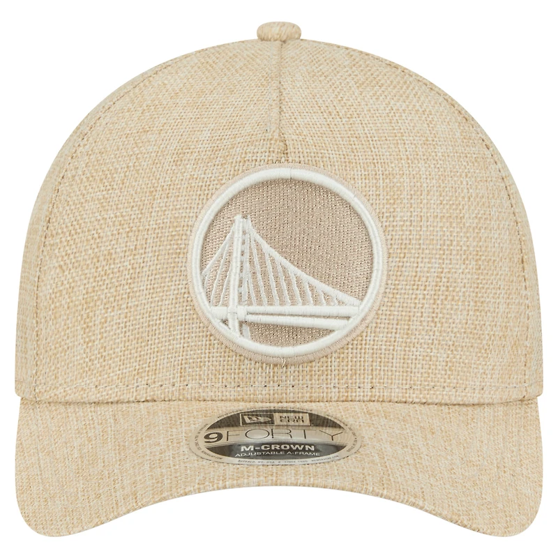 Casquette ajustable 9FORTY en tissu tissé par injection Golden State Warriors de New Era pour homme