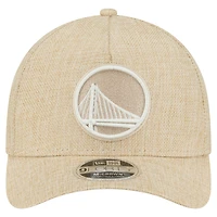 Casquette ajustable 9FORTY en tissu tissé par injection Golden State Warriors de New Era pour homme