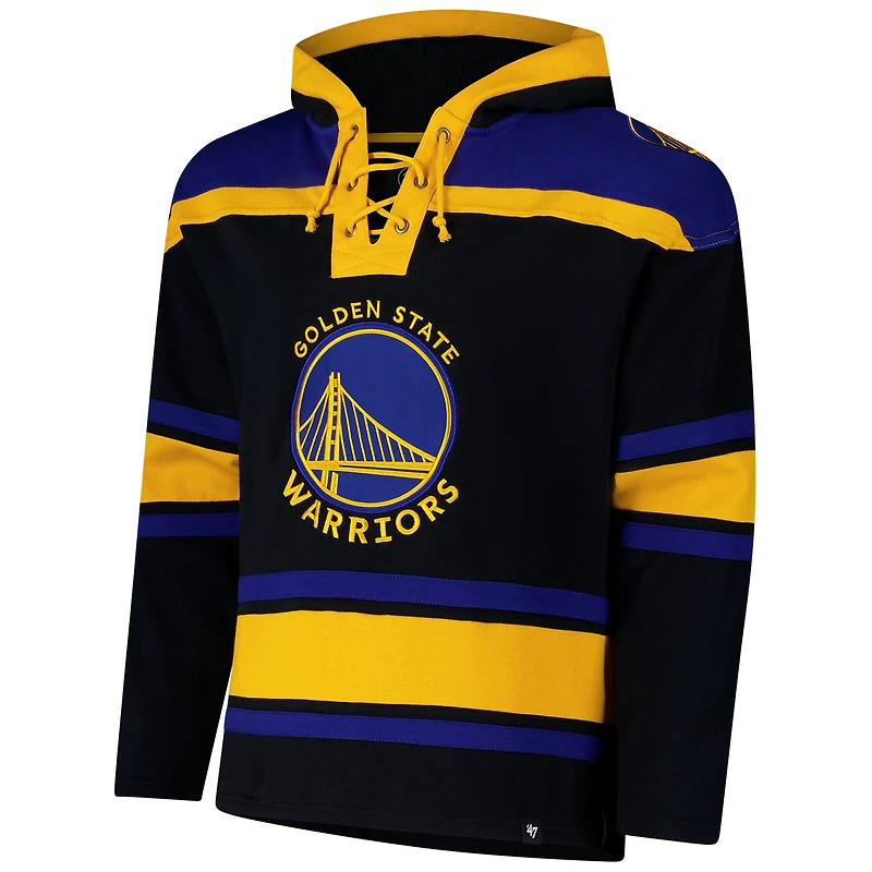 Sweat à capuche lacets noir/or Golden State Warriors '47 pour homme