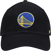 Casquette ajustable Golden State Warriors Core Logo Clean Up noire pour homme, modèle 47