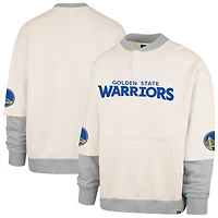 Sweat-shirt en polaire double épaisseur Trifecta de la collection Crossover Golden State Warriors '47 Cream pour homme