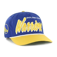Casquette ajustable Dropshadow Rope Hitch pour homme, modèle Royal/Gold Golden State Warriors, modèle 47