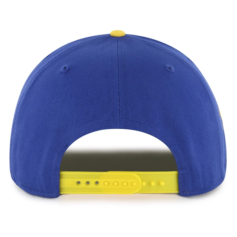 Casquette ajustable Dropshadow Rope Hitch pour homme, modèle Royal/Gold Golden State Warriors, modèle 47