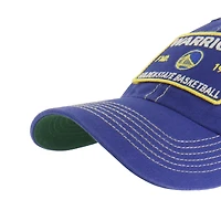 Casquette ajustable Wabash Patch Clean Up pour homme, modèle Royal/Tan, Golden State Warriors, 1947
