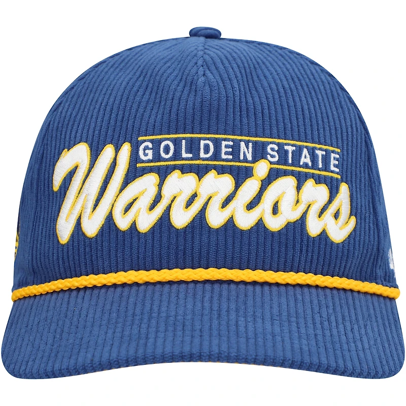 Casquette ajustable à cordon de serrage pour homme '47 Royal Golden State Warriors Double Header Sidepatch