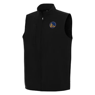 Men's Antigua Black Golden State Warriors Regard Full-Zip Vest
