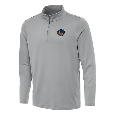 Haut à fermeture éclair quart de tour Reprocess gris Antigua pour homme des Golden State Warriors