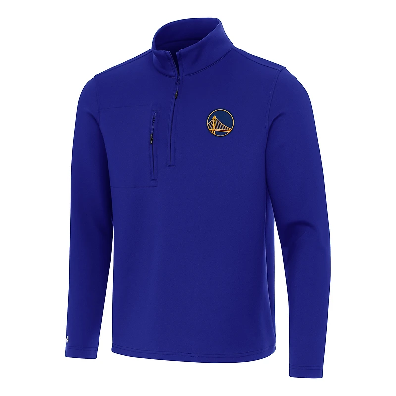 Haut à fermeture éclair quart de tour Antigua Royal pour homme, Golden State Warriors