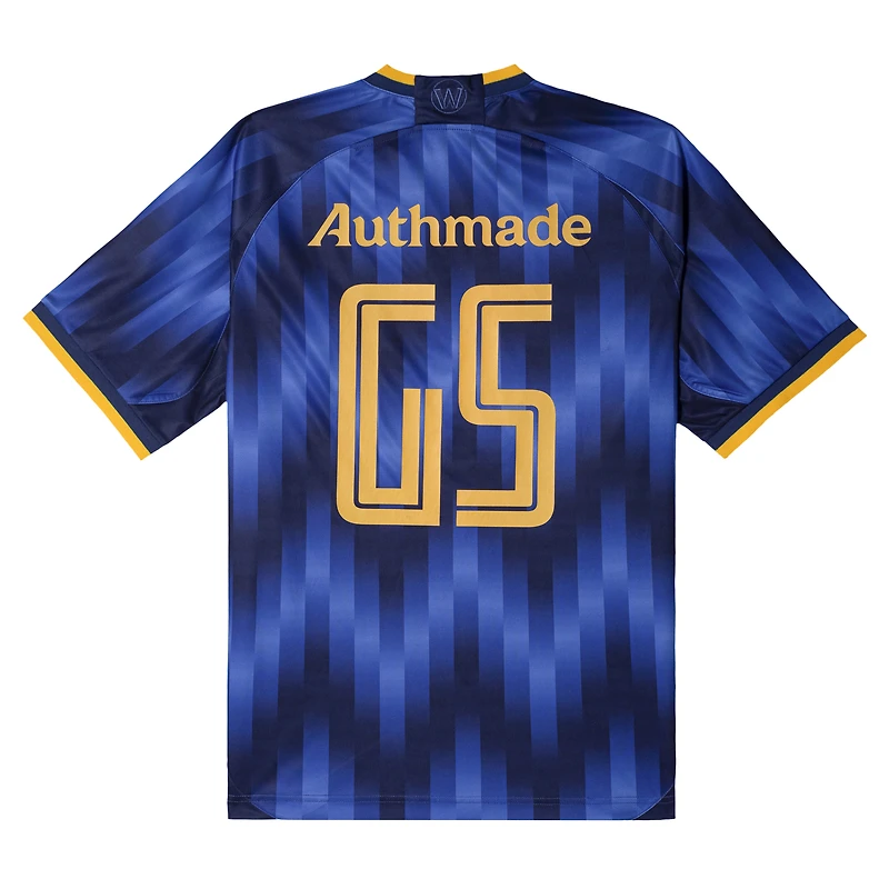 maillot de football Authmade x NBA bleu Golden State Warriors pour hommes, tendance