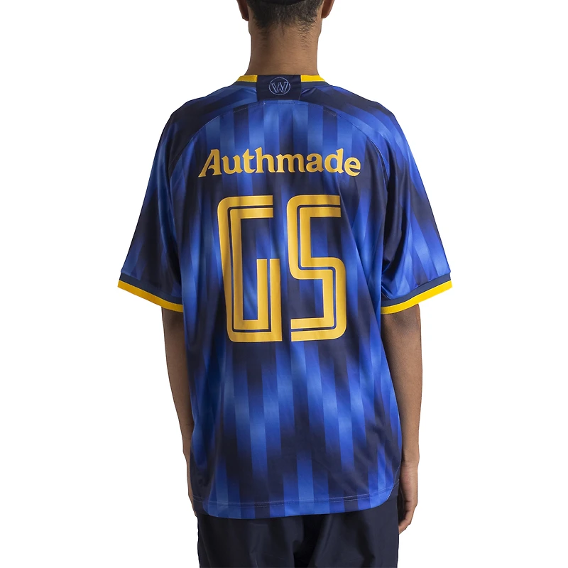 maillot de football Authmade x NBA bleu Golden State Warriors pour hommes, tendance
