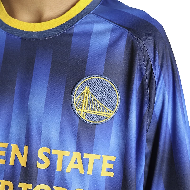 maillot de football Authmade x NBA bleu Golden State Warriors pour hommes, tendance