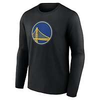 Men's  Black Golden State Warriors Primary Logo Long Sleeve T-Shirt