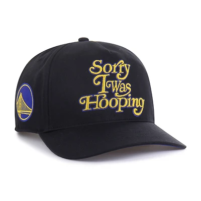 Men's Brand Seen by '47 Black Golden State Warriors Sorry I Was Hooping Hitch Adjustable Hat