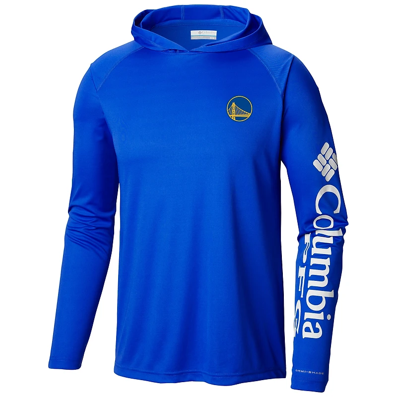 Men's Columbia  Blue Golden State Warriors Terminal Tackle Long Sleeve Hoodie T-Shirt