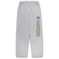 Men's Concepts Sport Royal/Heather Gray Golden State Warriors Big & Tall Top and Pajama Pants Sleep Set