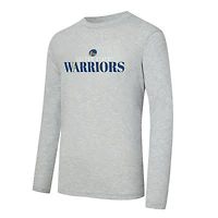 Ensemble t-shirt à manches longues et pantalon carreaux pour homme Concepts Sport Royal/Heather Gray des Golden State Warriors