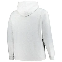 Fanatics Ash Golden State Warriors Big & Tall Raglan Tri-Blend Pull à capuche pour hommes