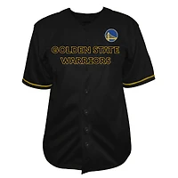 Maillot Fanatics Black Golden State Warriors pour homme, grandes tailles, à boutons.