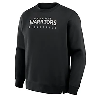 Men's Fanatics Black Golden State Warriors Crossover Collection Defensive Rotation Drill Premium Pullover Sweatshirt