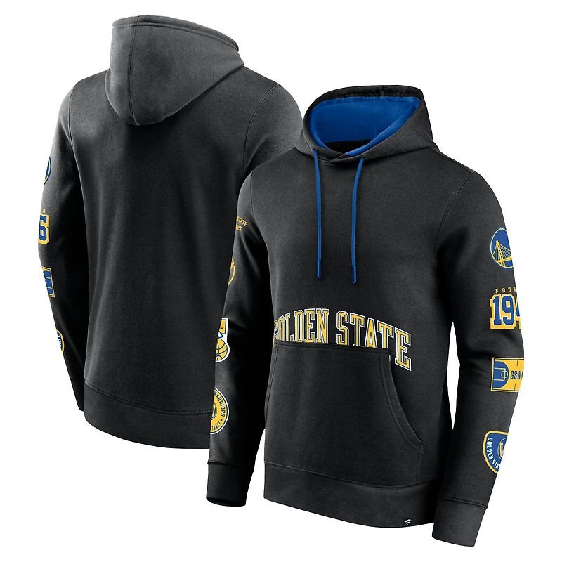 Men's Fanatics Black Golden State Warriors Wild Winner Pullover Hoodie
