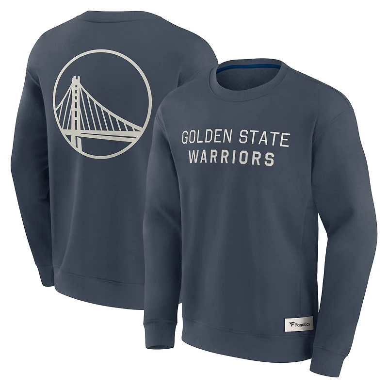 Men's Fanatics Blue Golden State Warriors Elements Future Ground Lettering Pullover Sweatshirt