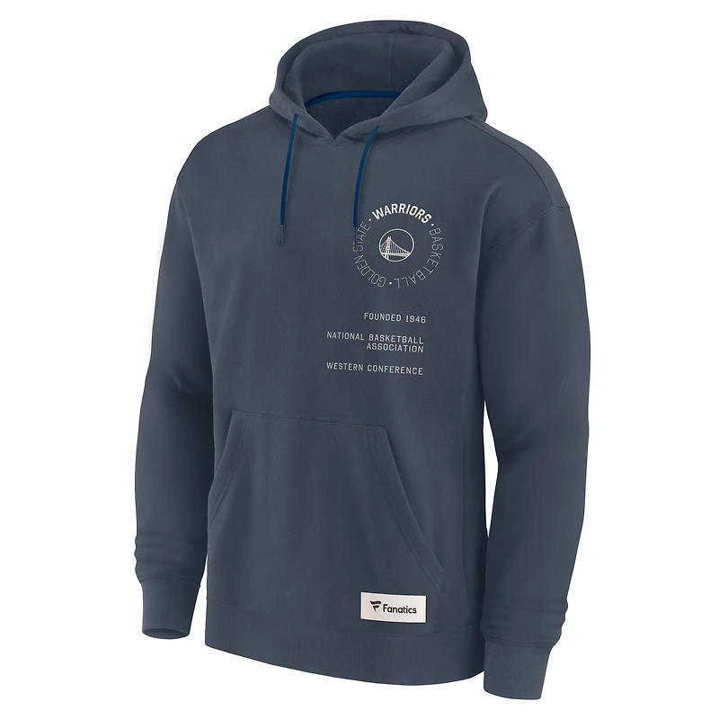 Men's Fanatics Blue Golden State Warriors Future Ground Info Elements Premium Pullover Hoodie