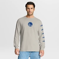 Men's Fanatics Cream Golden State Warriors Crossover Collection Ball Screen Action Premium Long Sleeve T-Shirt