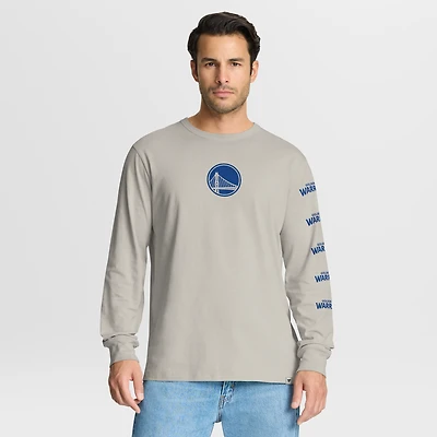 Men's Fanatics Cream Golden State Warriors Crossover Collection Ball Screen Action Premium Long Sleeve T-Shirt