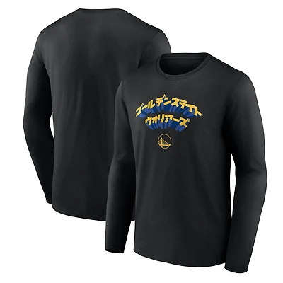 T-shirt à manches longues Fanatics Golden State Warriors pour hommes, héritage japonais