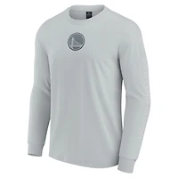T-shirt à manches longues Fanatics gris pour hommes Golden State Warriors Elements Strive