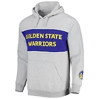 Men's Fanatics Heather Gray Golden State Warriors Wordmark French Terry Pullover Hoodie
