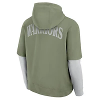 Men's Fanatics  Olive Golden State Warriors Elements Sleek Pullover Hoodie