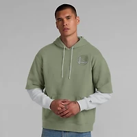 Men's Fanatics  Olive Golden State Warriors Elements Sleek Pullover Hoodie