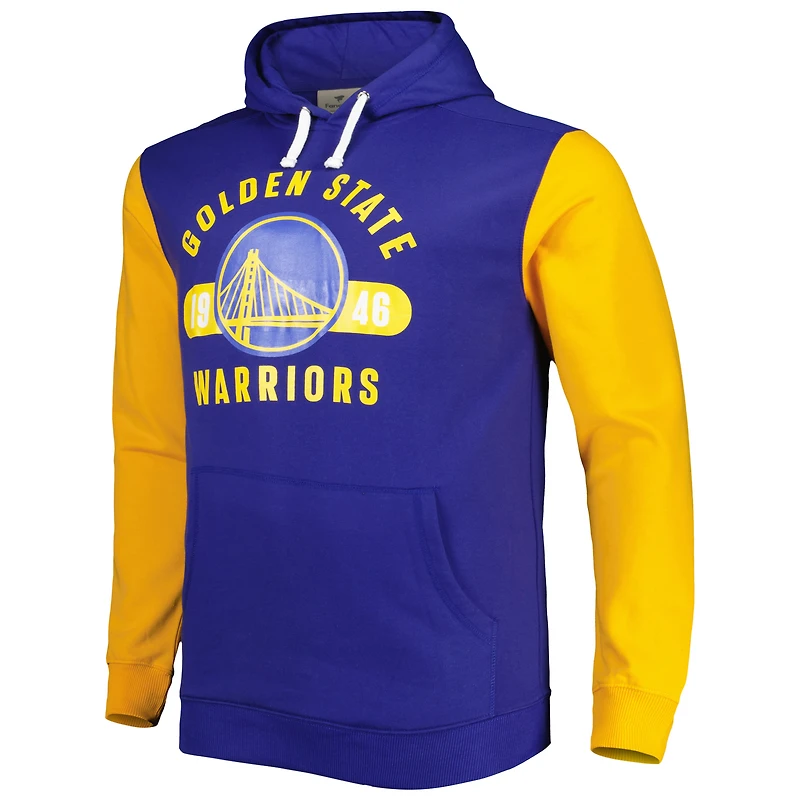 Sweat à capuche Fanatics Royal/Gold Golden State Warriors Big & Tall Bold Attack pour hommes