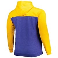 Men's Fanatics Royal/Gold Golden State Warriors Big & Tall Down and Distance Full-Zip Hoodie