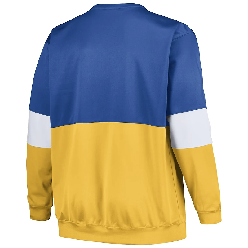 Sweat-shirt à capuche Fanatics Royal/Gold Golden State Warriors Big & Tall pour hommes